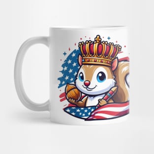 A Whimsical Tribute to American Culture in Cartoon Style Mug